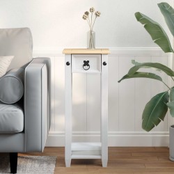 Növényállvány fehér 30 x 30 x 73 cm tömör fenyőfa