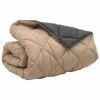 Téli takaró antracit és taupe 200 x 220 cm mikroszál