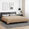 Téli takaró fekete és taupe 200 x 240 cm mikroszál