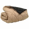 Téli takaró fekete és taupe 200 x 240 cm mikroszál