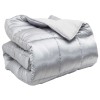 Téli takaró ezüst 140 x 220 cm satin és mikroszálas