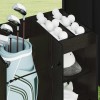 Golf szekrény kerékkel egyszínű fekete tölgy 65 x 45 x 98 cm