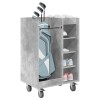Golf szekrény kerékkel egyszínű beton szürke 65 x 45 x 98 cm