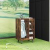 Golf szekrény kerékkel egyszínű füstölt tölgy 65 x 45 x 98 cm