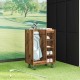 Golf szekrény kerékkel egyszínű öreg fa 65 x 45 x 98 cm