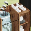Golf szekrény kerékkel egyszínű öreg fa 65 x 45 x 98 cm