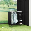 Golf szekrény kerékkel egyszínű fekete tölgy 90 x 45 x 98 cm