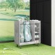 Golf szekrény kerékkel egyszínű beton szürke 90 x 45 x 98 cm