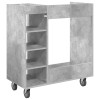 Golf szekrény kerékkel egyszínű beton szürke 90 x 45 x 98 cm