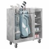 Golf szekrény kerékkel egyszínű beton szürke 90 x 45 x 98 cm