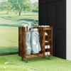 Golf szekrény kerékkel egyszínű füstölt tölgy 90 x 45 x 98 cm