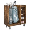 Golf szekrény kerékkel egyszínű füstölt tölgy 90 x 45 x 98 cm