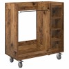 Golf szekrény kerékkel egyszínű öreg fa 90 x 45 x 98 cm