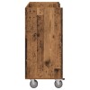 Golf szekrény kerékkel egyszínű öreg fa 90 x 45 x 98 cm