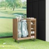 Golf szekrény kerékkel egyszínű artisan tölgy 90 x 45 x 98 cm