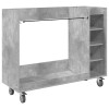 Golf szekrény kerékkel egyszínű beton szürke 120 x 45 x 98 cm