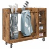 Golf szekrény kerékkel egyszínű öreg fa 120 x 45 x 98 cm