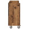 Golf szekrény kerékkel egyszínű öreg fa 120 x 45 x 98 cm