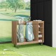 Golf szekrény kerékkel egyszínű artisan tölgy 120 x 45 x 98 cm