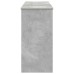 Billentyűállvány beton szürke 120 x 32 x 64 cm faanyag