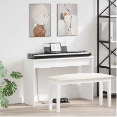 Billentyűállvány fehér 100 x 32 x 64 cm faanyag