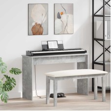 Billentyűállvány beton szürke 100 x 32 x 64 cm faanyag