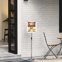 Kiállító állvány ezüst 25 x 25 x 125 cm alumínium