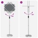 Kiállító állvány ezüst 25 x 25 x 125 cm alumínium