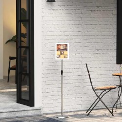 Kiállító állvány ezüst 25 x 25 x 125 cm alumínium