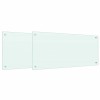 Konyhai hátfal 2 pcs fehér 90 x 40 cm edzett üveg