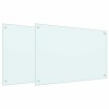 Konyhai hátfal 2 pcs fehér 90 x 60 cm edzett üveg