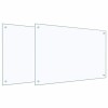 Konyhai hátfal 2 pcs átlátszó 90 x 60 cm edzett üveg