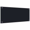 Konyhai hátfal 2 pcs fekete 90 x 40 cm edzett üveg