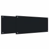 Konyhai hátfal 2 pcs fekete 90 x 40 cm edzett üveg