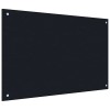 Konyhai hátfal 2 pcs fekete 90 x 50 cm edzett üveg