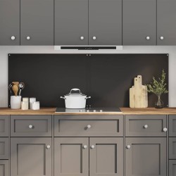 Konyhai splashback 2 pcs fekete 90 x 60 cm edzett üveg