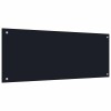 Konyhai hátfal 2 pcs fekete 100 x 40 cm edzett üveg