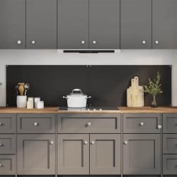 Konyhai splashback 2 pcs fekete 100 x 50 cm edzett üveg