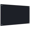 Konyhai hátfal 2 pcs fekete 100 x 60 cm edzett üveg