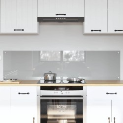 Konyhai splashback 2 pcs világosszürke 80 x 40 cm edzett üveg