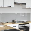 Konyhai hátfal 2 pcs világosszürke 80 x 40 cm edzett üveg