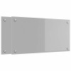 Konyhai hátfal 2 pcs világosszürke 80 x 40 cm edzett üveg