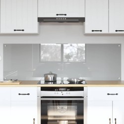 Konyhai splashback 2 pcs világosszürke 80 x 50 cm edzett üveg