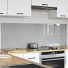 Konyhai hátfal 2 pcs világosszürke 80 x 50 cm edzett üveg