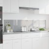 Konyhai hátfal 2 pcs világosszürke 90 x 40 cm edzett üveg