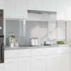 Konyhai hátfal 2 pcs világosszürke 90 x 60 cm edzett üveg