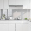 Konyhai hátfal 2 pcs világosszürke 90 x 60 cm edzett üveg