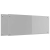 Konyhai hátfal 2 pcs világosszürke 100 x 40 cm edzett üveg