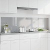 Konyhai hátfal 2 pcs világosszürke 100 x 50 cm edzett üveg