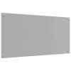 Konyhai hátfal 2 pcs világosszürke 100 x 50 cm edzett üveg